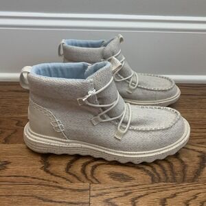 Hey Dude Reyes Heathered Ivory Boot Women's Size 10